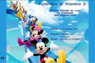 Mickey Minnie Mouse Personalised Invitations/Invite  