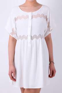 White Lace Day Dress by Shakuhachi   White   Buy Dresses Online at my 