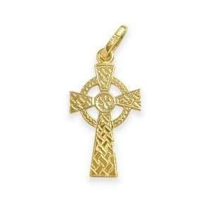  14 Karat Yellow Gold Religious Celtic Cross Jewelry
