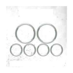 Aurora Instruments 17022 6 Gauge Chrome Trim Ring Set 