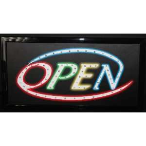  OPEN Led Neon Business Motion Light Sign, 20 x 10 x 1 