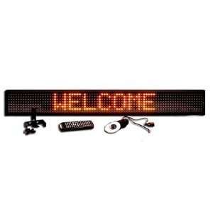   Semi Outdoor Ultra Amber LED Programmable Sign  6x49