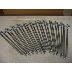   24 Pack of 18 long heavy duty steel tent stakes 