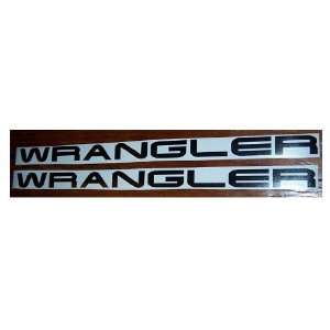  Jeep Wrangler Hood Decals 22.5 BLACK (1 PAIR)   Vinyl 
