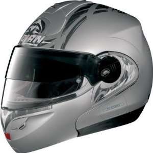 N102 N COM Modular Helmet, Flat Silver/Gray Target, Size 2XL, Primary 