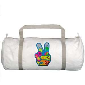    Gym Bag Peace Sign Hand Symbol Dolphin Smiley Face 