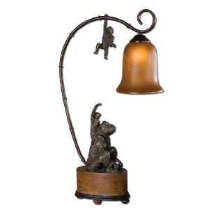 Uttermost 28.5 Inch Monkeyshine Lamp Patinaed Bronze Finish w/ Gold 