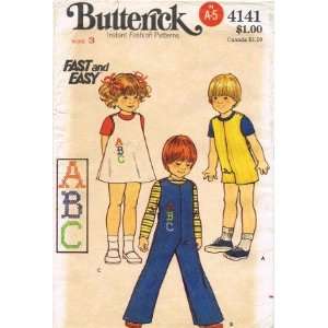   Sewing Pattern Toddlers Jumper Jumpsuit Size 3 Arts, Crafts & Sewing