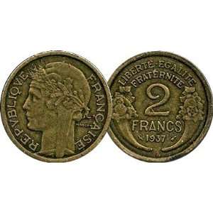  Very Fine+ 1941 French 2 Francs  Aluminum/Bronze 