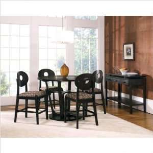   Height Dining Table Set in Multi Step Black (7 Pieces)