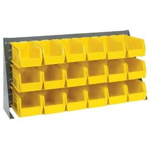  Louvered Bench Rack Plastic Bin System   QBR 3619 230 18 