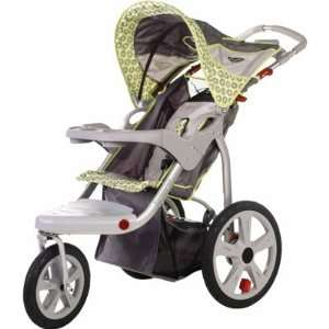    Instep Safari Swivel wheel Jogging Stroller (Grey/green) Baby