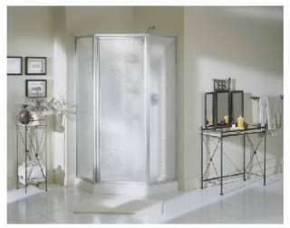 Includes 3190A 36S Neo Angle Door With Silver Frame White Walls & Base 