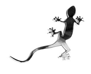 Gecko Lizard 3D Chrome Car Badge Sticker Decal Emblem  