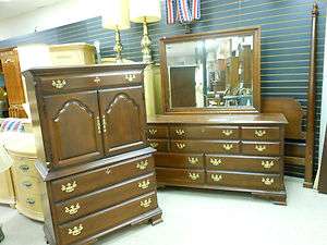Cherry Queen Size Four Post Bedroom Suite by Sumpter Cabinet Co. non 