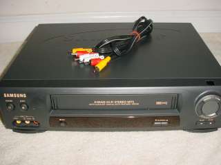 SAMSUNG 4 HEAD HIFI STEREO VHS VCR AUTO CLOCK SET VR8708  