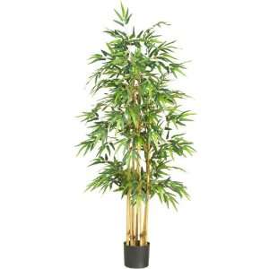  Silk Bamboo Tree in Green Height 64 Patio, Lawn 