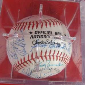 50th Anniv All Star Game Lot NL Team Autographed Baseball JSA Chicago 