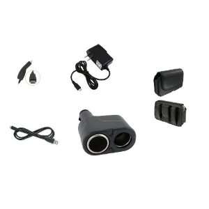 5in1 Car Auto+Home Wall Charger+Leather Case Pouch+USB Data Cable+Dual 