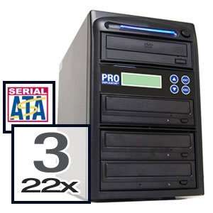 to 3 Burner CD DVD Duplicator 22X SATA Drive Copier + Free Nero 9 