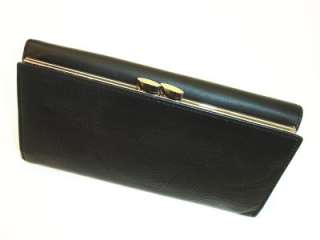 Womens Genuine Leather Clutch Wallet RJ132 BLK  