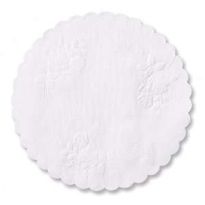  6 Inch White Rose Linen Paper Doilies   10,000 Case Count 