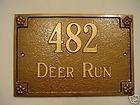 Cast Aluminum House Sign Address & Number Plaque  