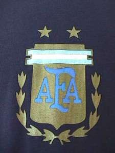 Mens ADIDAS Soccer ARGENTINA Cotton Jersey TEE SHIRT L  