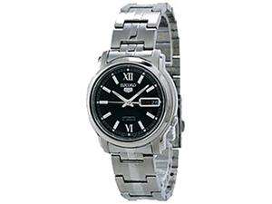 Seiko Mens 5 Automatic SNKK81K Silver Stainless Steel Automatic Watch 