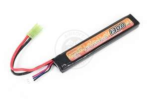 4V 1300 mAh 15C Lithium Polymer Airsoft LIPO Stick Battery M5 AK47 