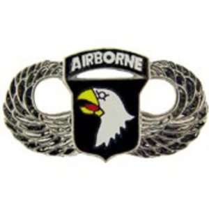  U.S. Army 101st Airborne Wings Pin Silver Plated 1 1/2 
