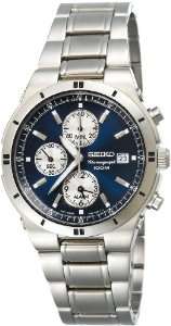   Seiko Mens SNA695 Alarm Chronograph Silver Tone Watch Seiko Watches