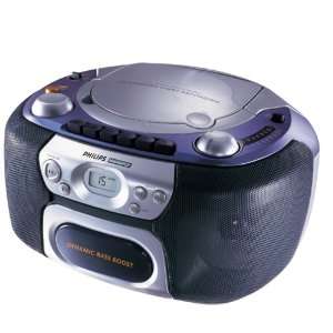  Philips AZ1111 CD Radio Cassette Recorder Boombox (Blue 