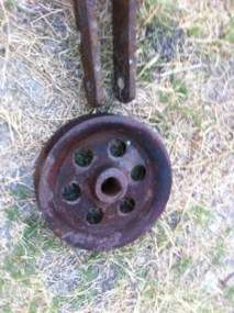 Vintage Antique Industrial Iron Barn Pulley  