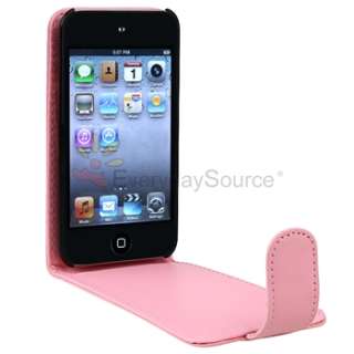 new generic leather case compatible with apple ipod touch 4th gen pink 