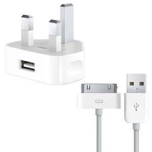   Power Charger And Cable For iPods iPhones iPads   White Electronics