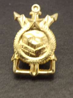 Vintage Gold Tone Russian Soviet Military Bulldozer Hat Pin  