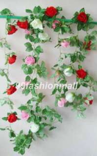 230cm / 91 Artificial Rose Flower Vine Wedding Garden Home Wall 