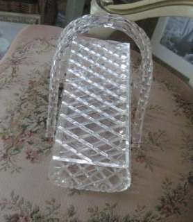 Vtge CLEAR LUCITE~Diamond Design ART DECO Purse/Handbag