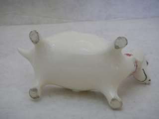 Cute Vintage Ceramic Dachshund Dog Ashtray Figurine  