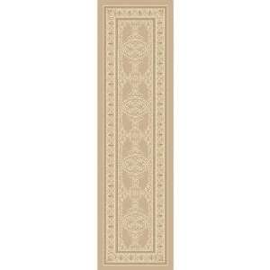   4437C/1000 217 Signature Carved Asprey Court Pearl Mist Antique Runner