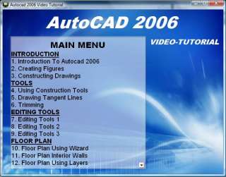 AutoCAD 2005, 2006, 2007, 2008 Basics Video Tutorial  
