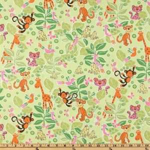   Play Animal Allover Green Fabric By The Yard Arts, Crafts & Sewing