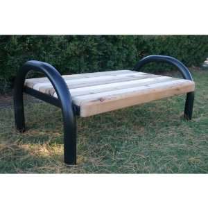   Style Wood Slat Backless Park Bench, White Patio, Lawn & Garden