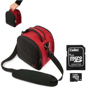 Red Slim Holster Camera Bag Carrying Case will easily hold your camera 