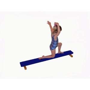  5ft Blue Suede Balance Beam