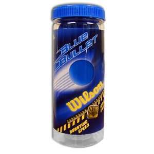 Wilson Blue Bullet Racket balls 3 Balls per Can  Sports 