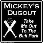 New Personalized Custom Name Baseball Dugout Bar Gift Sign #3