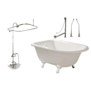 54 Cast Iron Classic Clawfoot Tub & Shower Package  