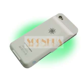2350mAh External Backup Battery Case For iPhone 4 White  